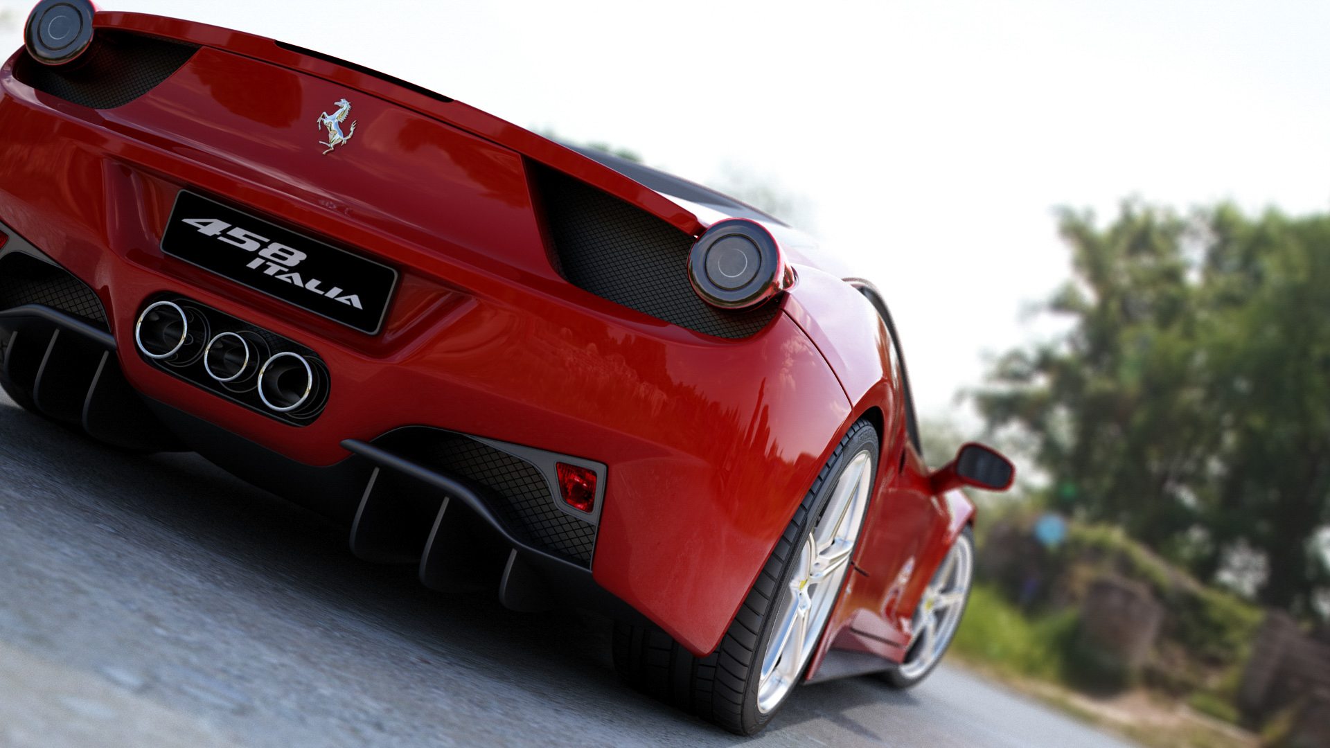 458 Ferrari Red Car ARC CGI