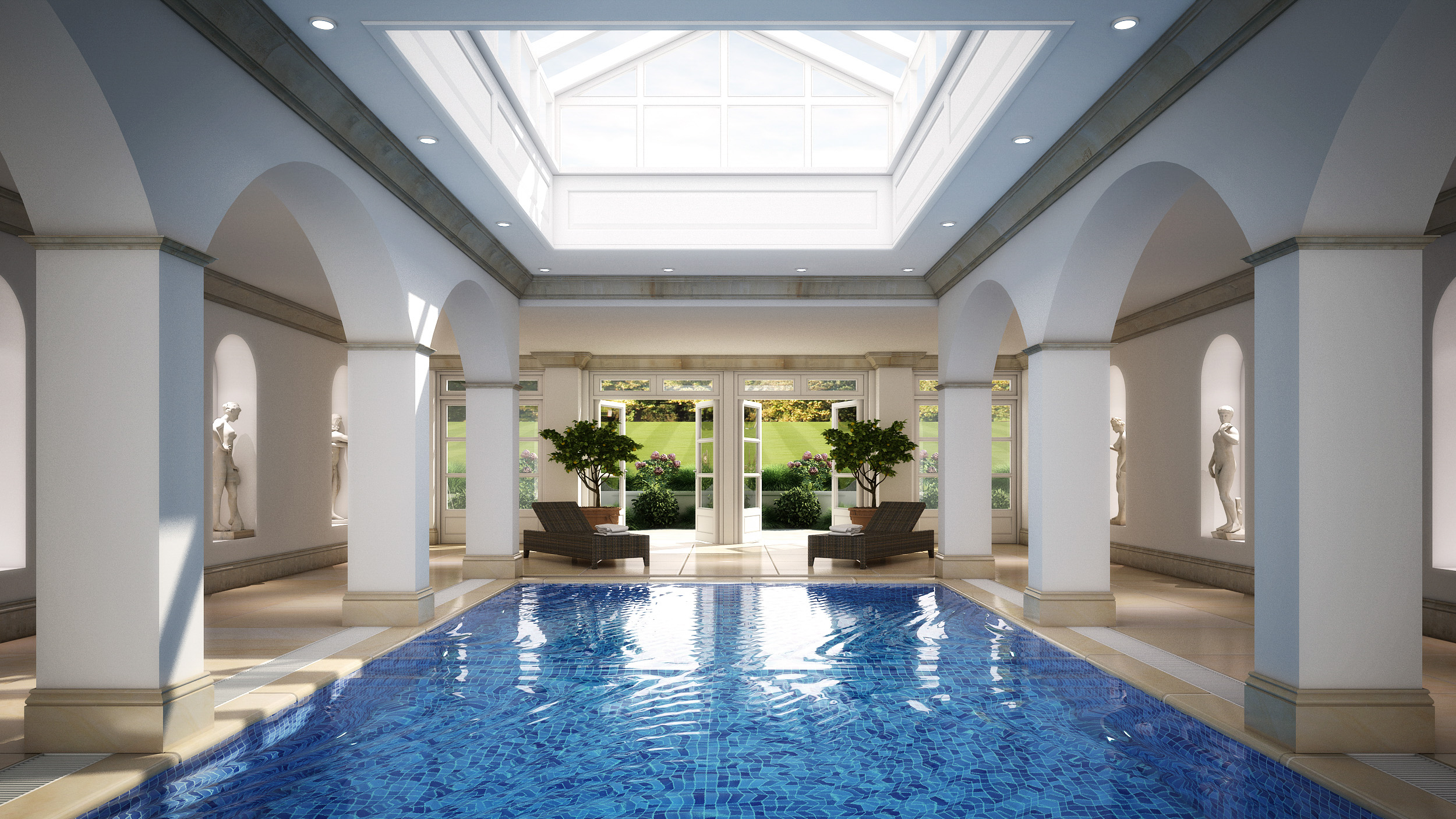 House Interior Swimming Pool ARC CGI