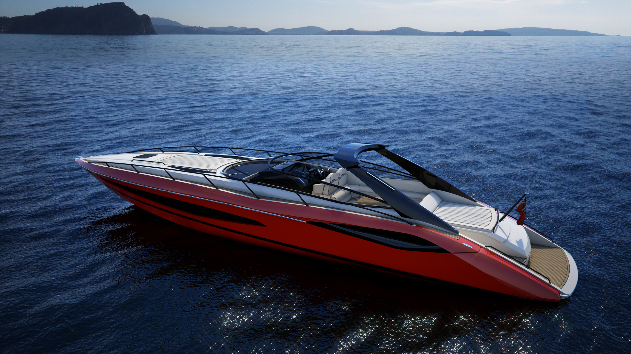 Red Speed Boat ARC CGI