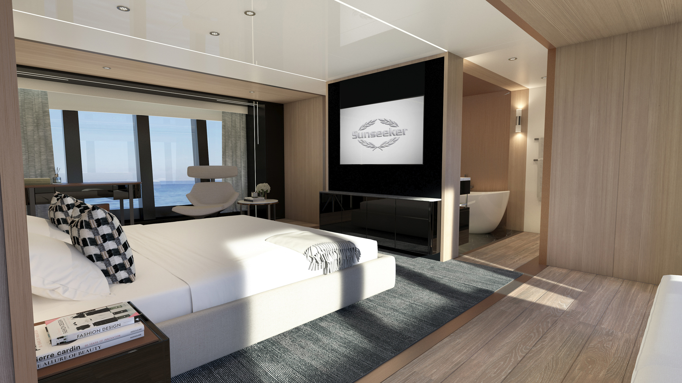 Sunseeker 42m Ocean Master Bedroom ARC CGI