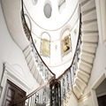 Interior House White Atrium Stairs ARC CGI