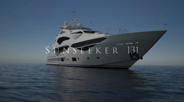 Sunseeker 131 Yacht Animation Video ARC-CGI